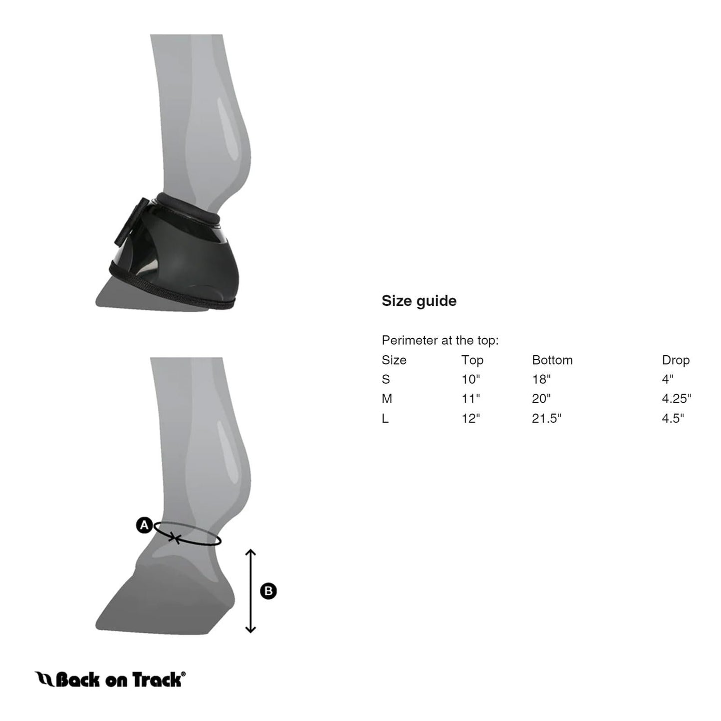 Back on Track Therapeutic Horse Bell Boots in Pair, Medium