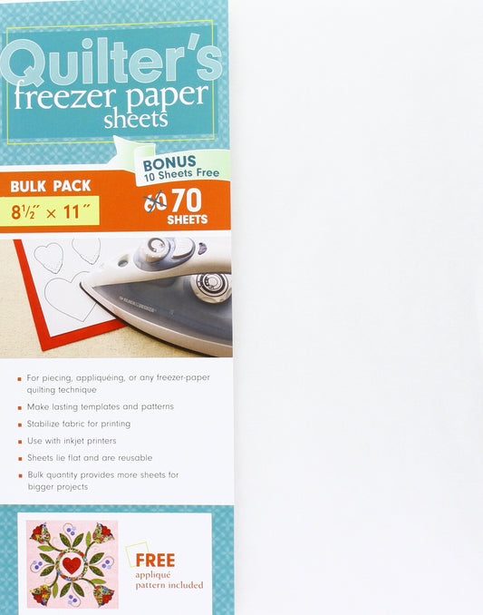 C&T Publishing CTP20315 70 Piece Quilter's Freezer Paper Sheets, 8.5" x 11"