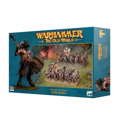 Warhammer The Old World – Gors Herd | 30 Beastmen Miniatures | Customizable Core Infantry Set