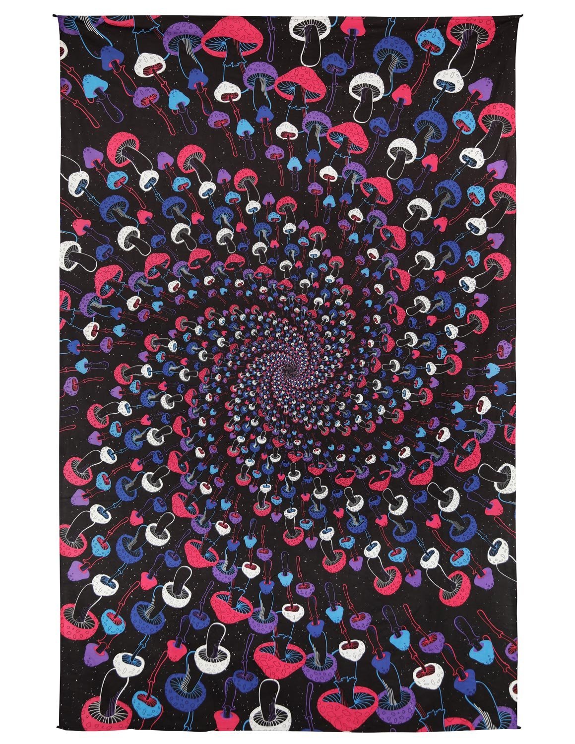 Sunshine Joy 3D Magic Mushroom Spiral Tapestry Wall Art Beach Sheet Huge 60x90 Inches - Amazing 3D Effects