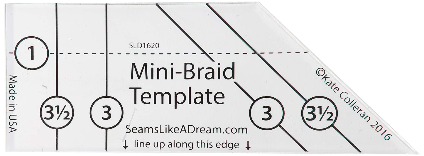 Seams Like A Dream Quilt Designs Mini Braid Template Rulers & Accessories
