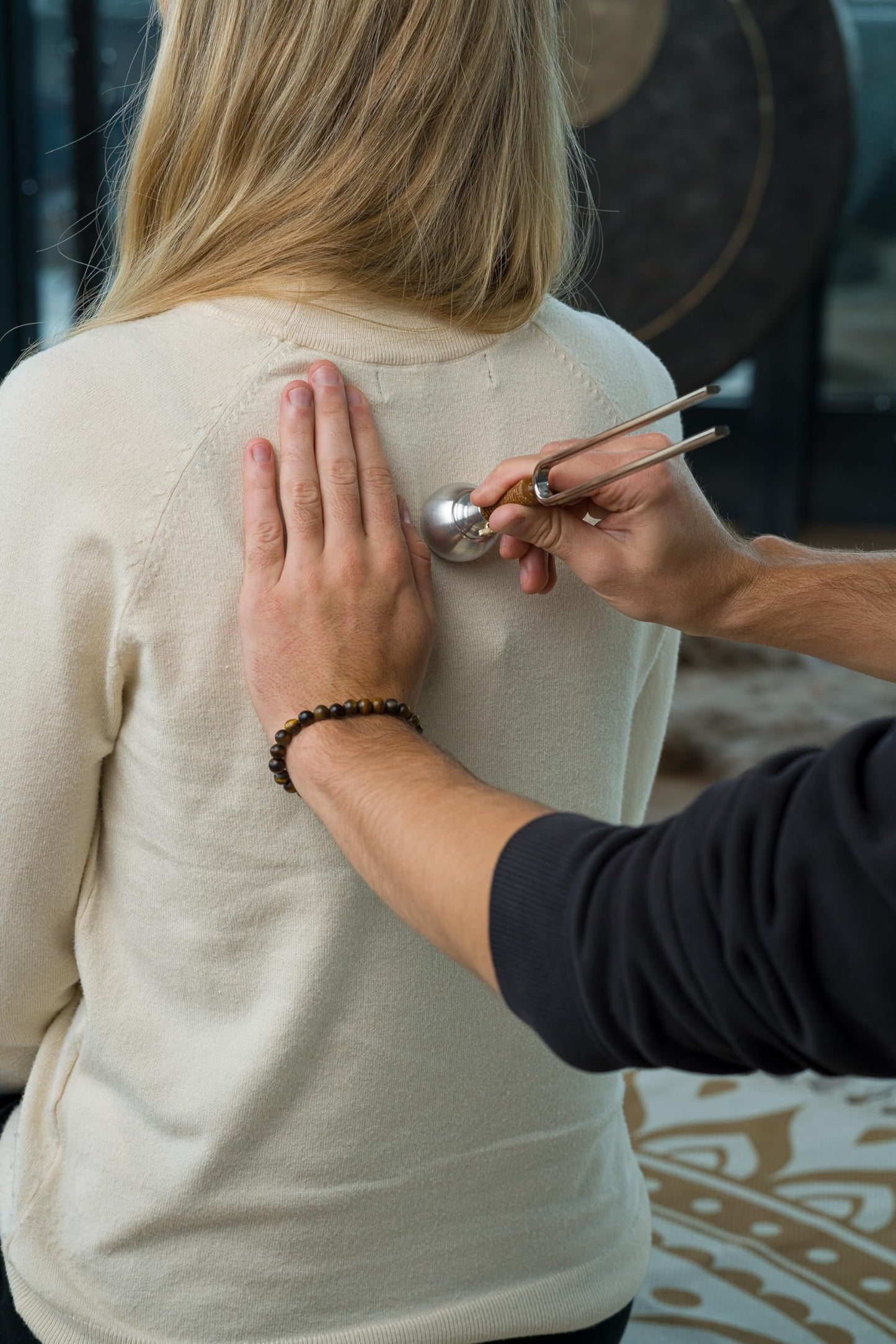 Tuning Fork Vibration Foot For Calming Meditation, Sound Healing, and Yoga