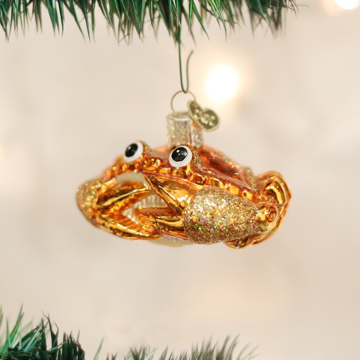 Old World Christmas Ornaments: Crab and Lobsters Glass Blown Ornaments for Christmas Tree