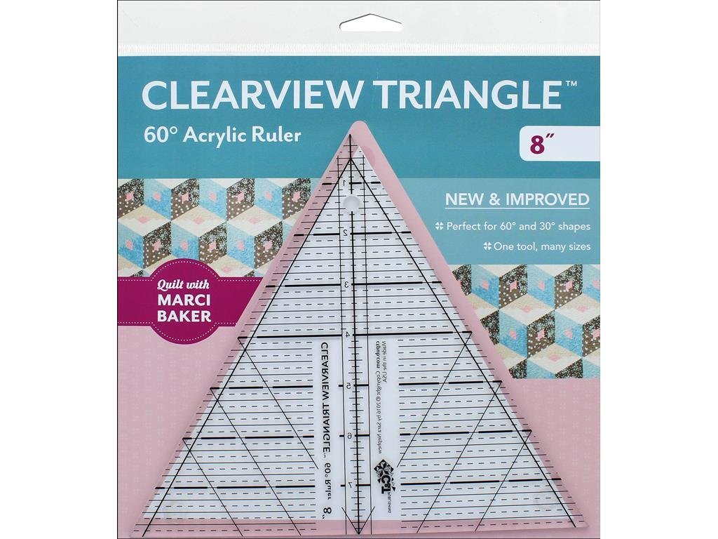 C&T Publishing CTP Clearview 8" Triangle Ruler 60 Degree