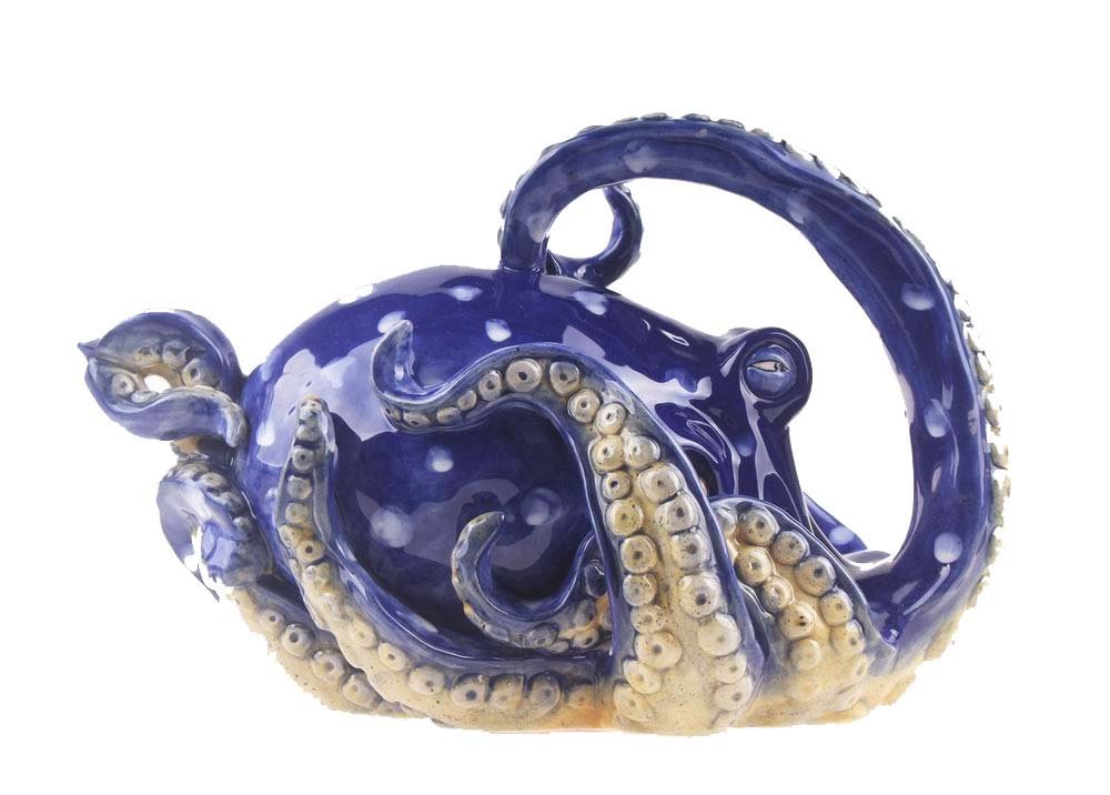 Blue Sky Ceramic Dolphin Teapot