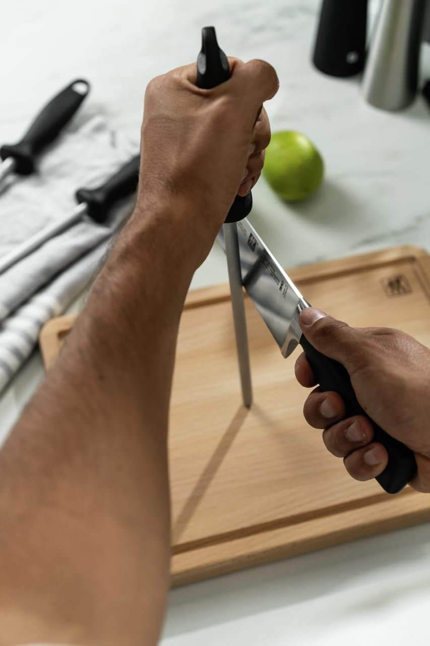 ZWILLING Accessories Sharpening Steel, 9", Black/Stainless Steel