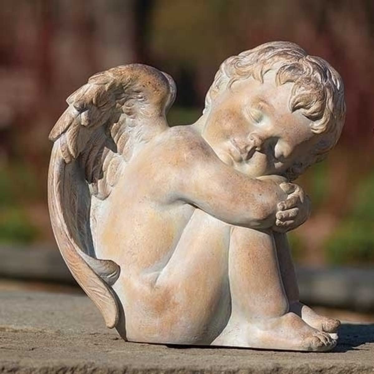Joseph's Studio by Roman, Garden Statuary Collection, 9" H Sleeping Cherub Statue, Home Décor, Devout Gift, Prayerful Inspiration (5x9x9)