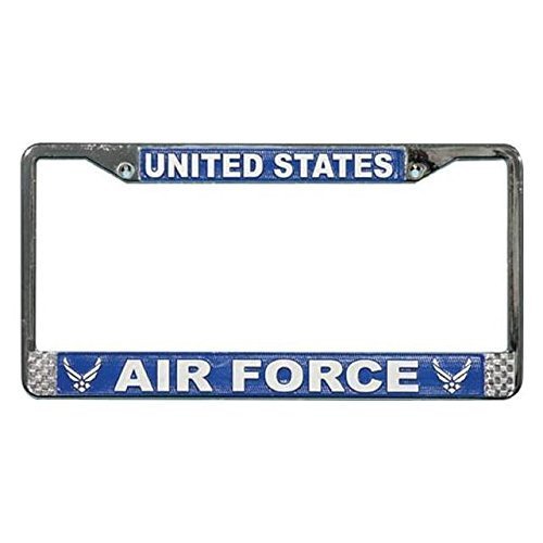 US Air Force License Plate Frame (Chrome Metal) by Mitchell Proffitt