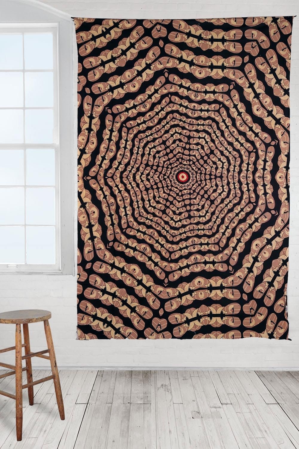 Sunshine Joy Pink Floyd Division Bell Mandala Tapestry Psychedelic Wall Art Huge 60x90 Inches