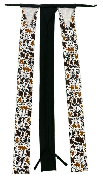 Showman Cow Print Braid-in Lycra Tail Bag