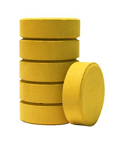 Jack Richeson 1591461 Large Tempera Cakes, 2.25 x 0.68 in., Yellow Ochre - Pack of 6