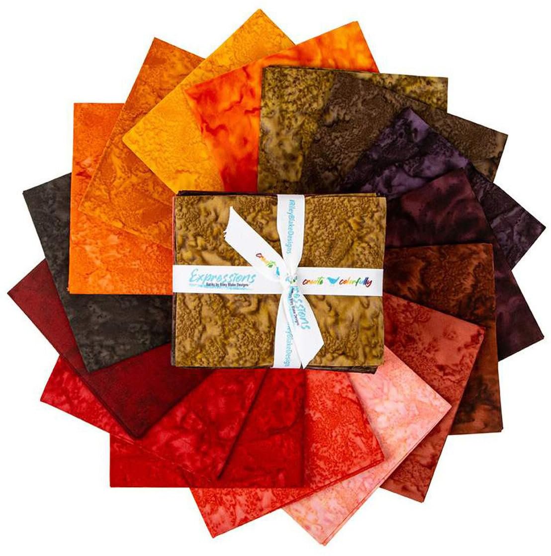 Expressions Batiks Bundles Warm Glow 16 Fat Quarters Riley Blake Designs FQ-21007-16