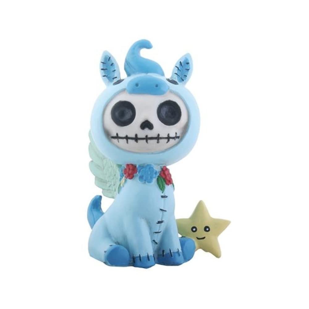 SUMMIT COLLECTION Furrybones Pegs Signature Skeleton in Blue Pegasus Costume with Star Buddy
