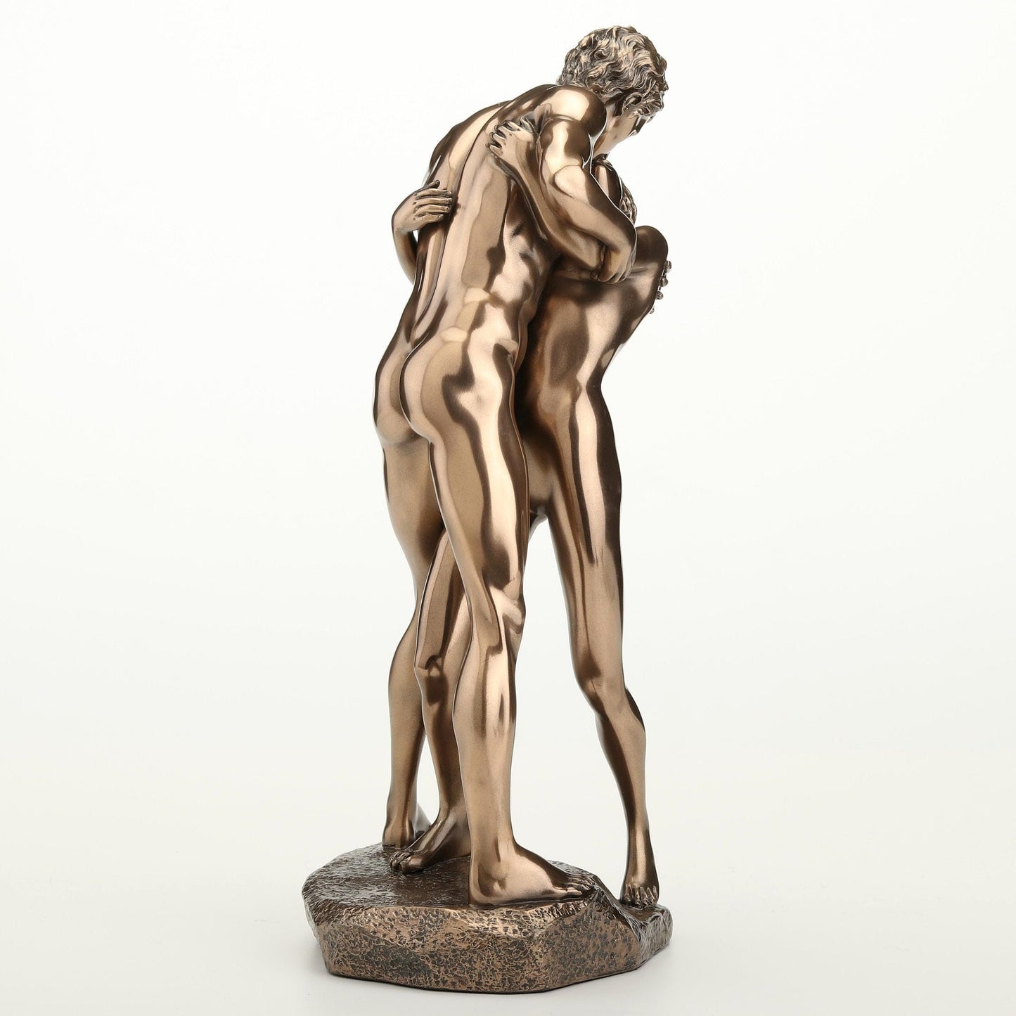 UNICORN STUDIO 11 3/8 Inch The Kiss Standing Lovers Cold Cast Resin Bronze Finish Sculpture