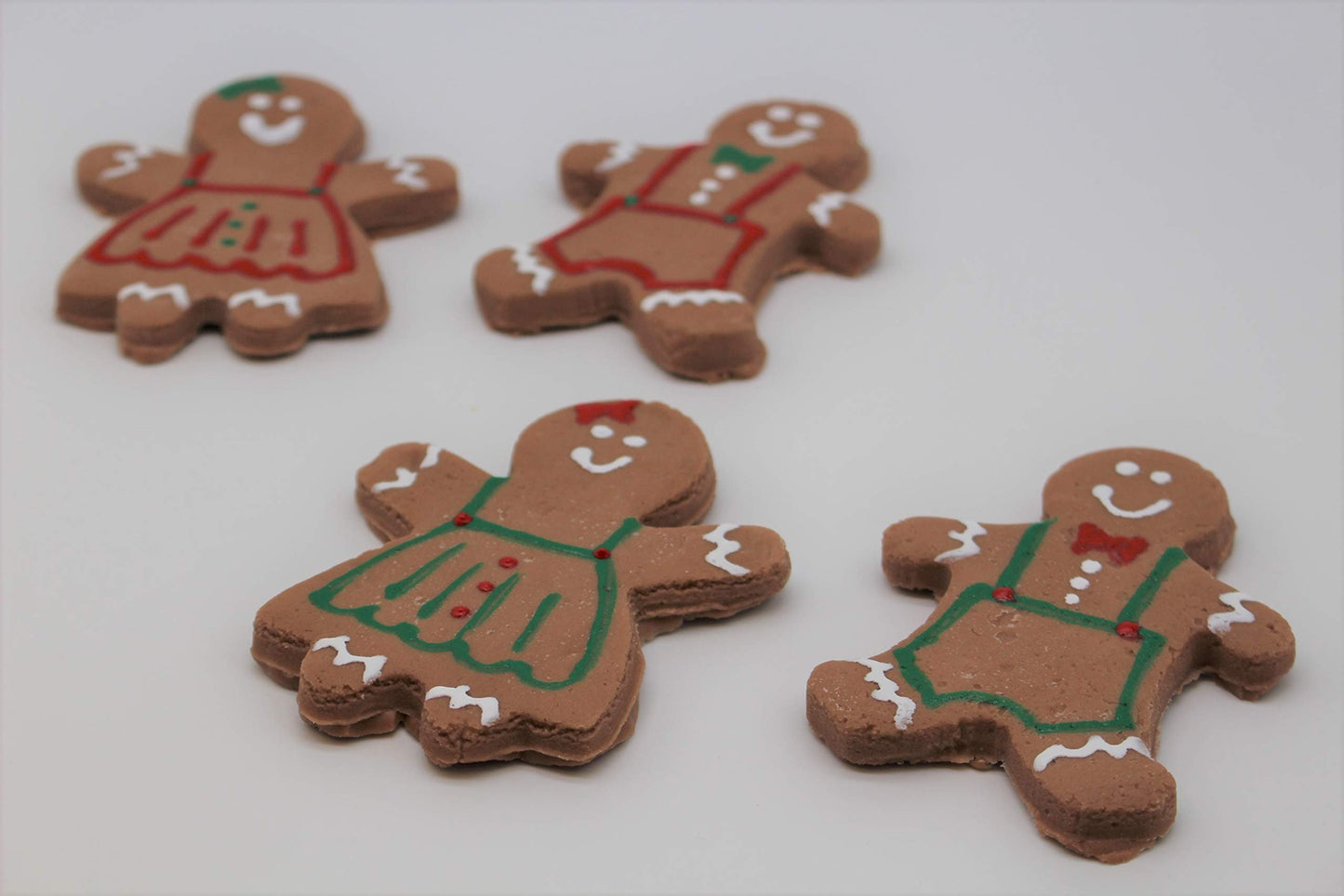 Just Dough It Fake Gingerbread Boy and Girl Cookies (Set of 4)