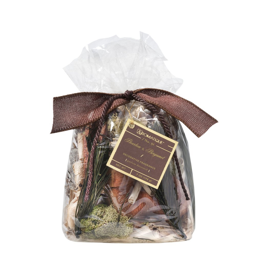 Aromatique Decorative Potpourri Bag- Bourbon & Bergamot (7oz Bag)