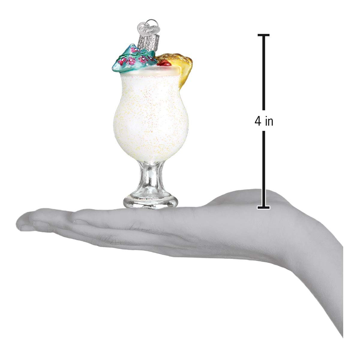 Old World Christmas Ornaments: Adult Beverages Glass Blown Ornaments for Christmas Tree,Pina Colada