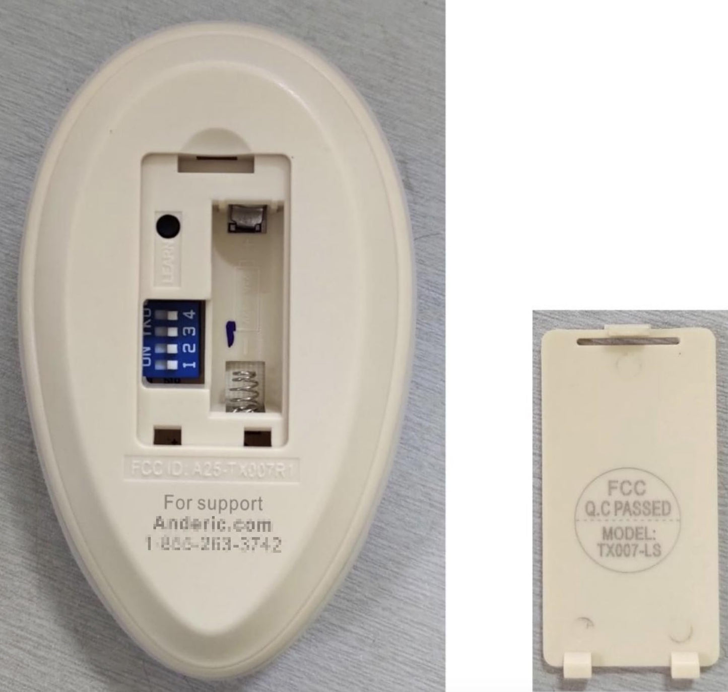 Anderic RRTX007 Replacement for Harbor Breeze A25-TX007, A25-TX007-R1, A25-TX007-N, A25-TX007-L, A25-TX007-S, A25-TX007-LS, A25-TX007-LR Remote Controls