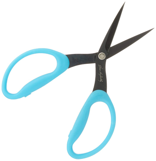 Karen Kay Buckley® Perfect Scissors™, Medium 6-inch #KKBPSM Micro-Serrated Non-Slip Blades for Appliqué, Fabric Trimming, Quilting, Sewing, Patchwork, Crafts. Sharp Blades Grip and Cut Many Layers