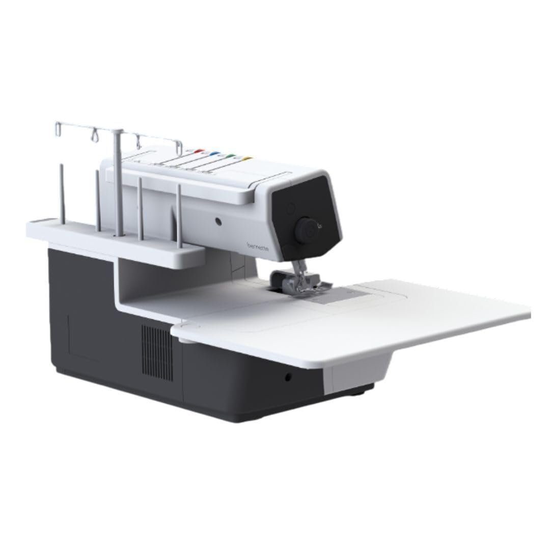 Bernette B64 Airlock Overlocker Sewing Machine with Automatic Air Threader, LED Light, Micro Thread Control - Heavy Duty Serger Quilting & Embroidery Kit, Needles, Thread, Bobbin, Table, Accessories
