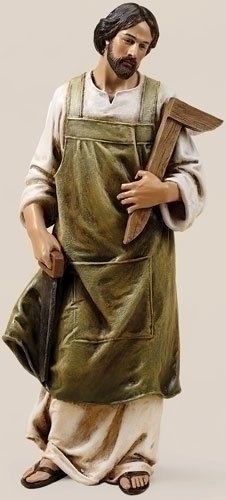 Joseph's Studio by Roman - St. Joseph The Worker Figure, Life of Christ, Renaissance Collection, 10.25" H, Resin and Stone, Religious Gift, Decoration