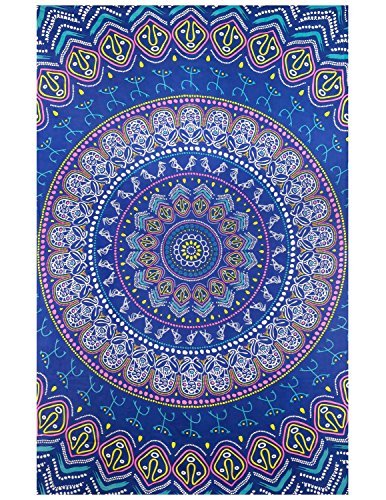 Sunshine Joy Taino Mandala Tapestry Tablecloth Wall Art Huge 60x90 Inches
