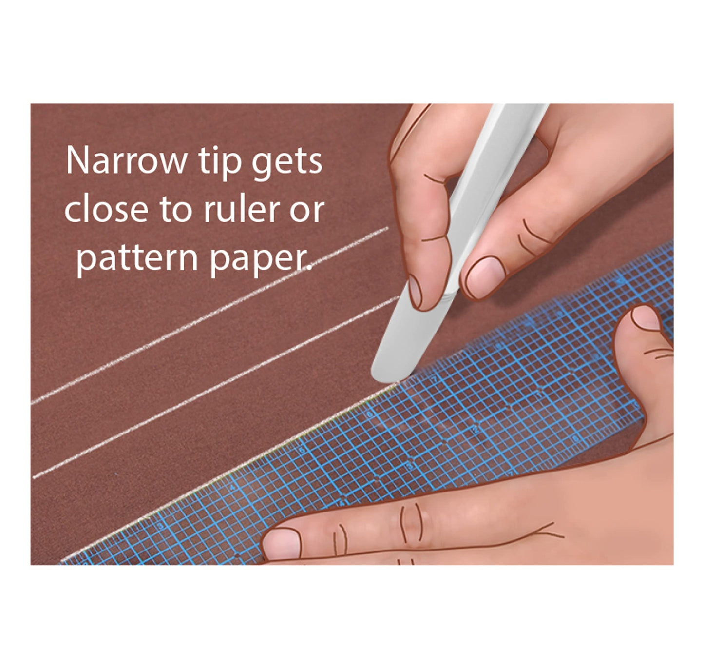 Taylor Seville Magic Chalk Liner with Brush Eraser-White