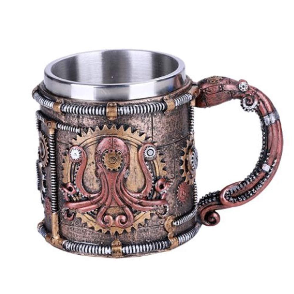 Pacific Trading Steampunk Kraken Geared Octopus Coffee Mug New