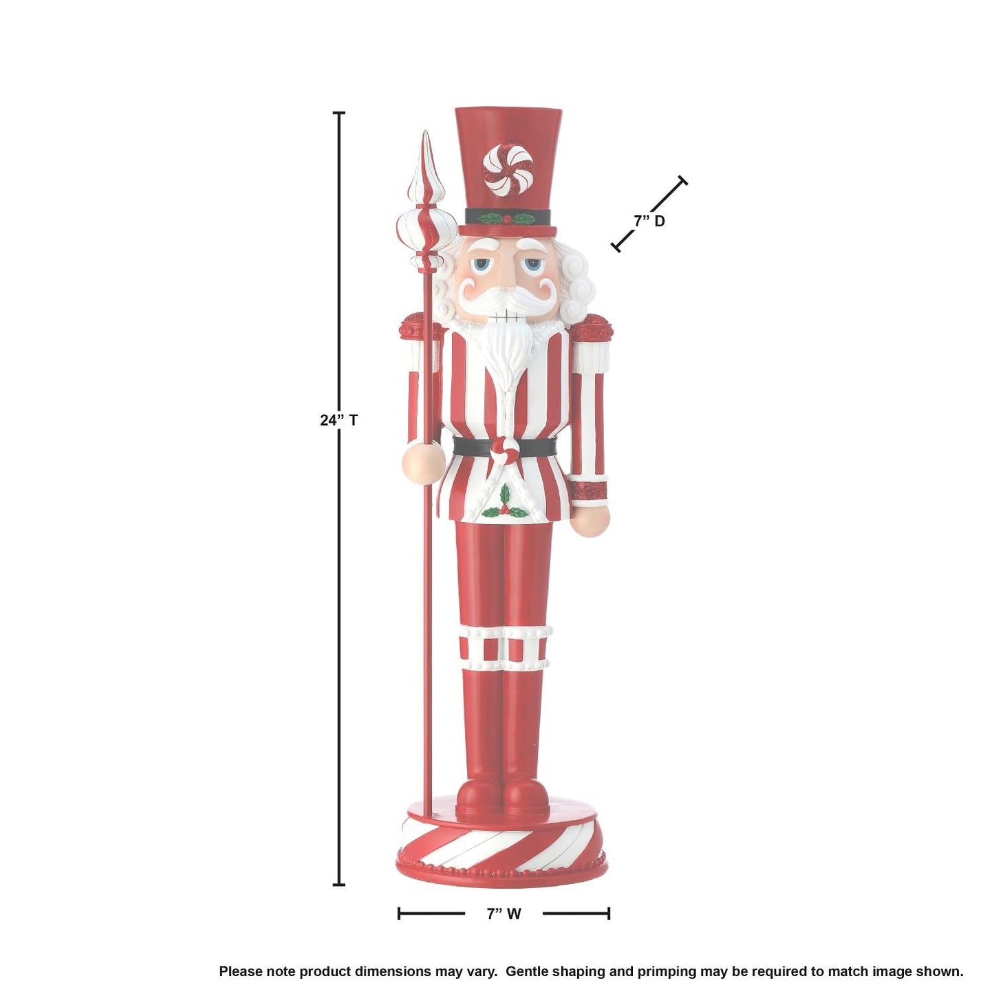 Regency International 13" Resin Peppermint Nutcracker