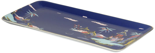 Wedgwood Wonderlust Blue Pagoda Rectangular Tray 13.4"