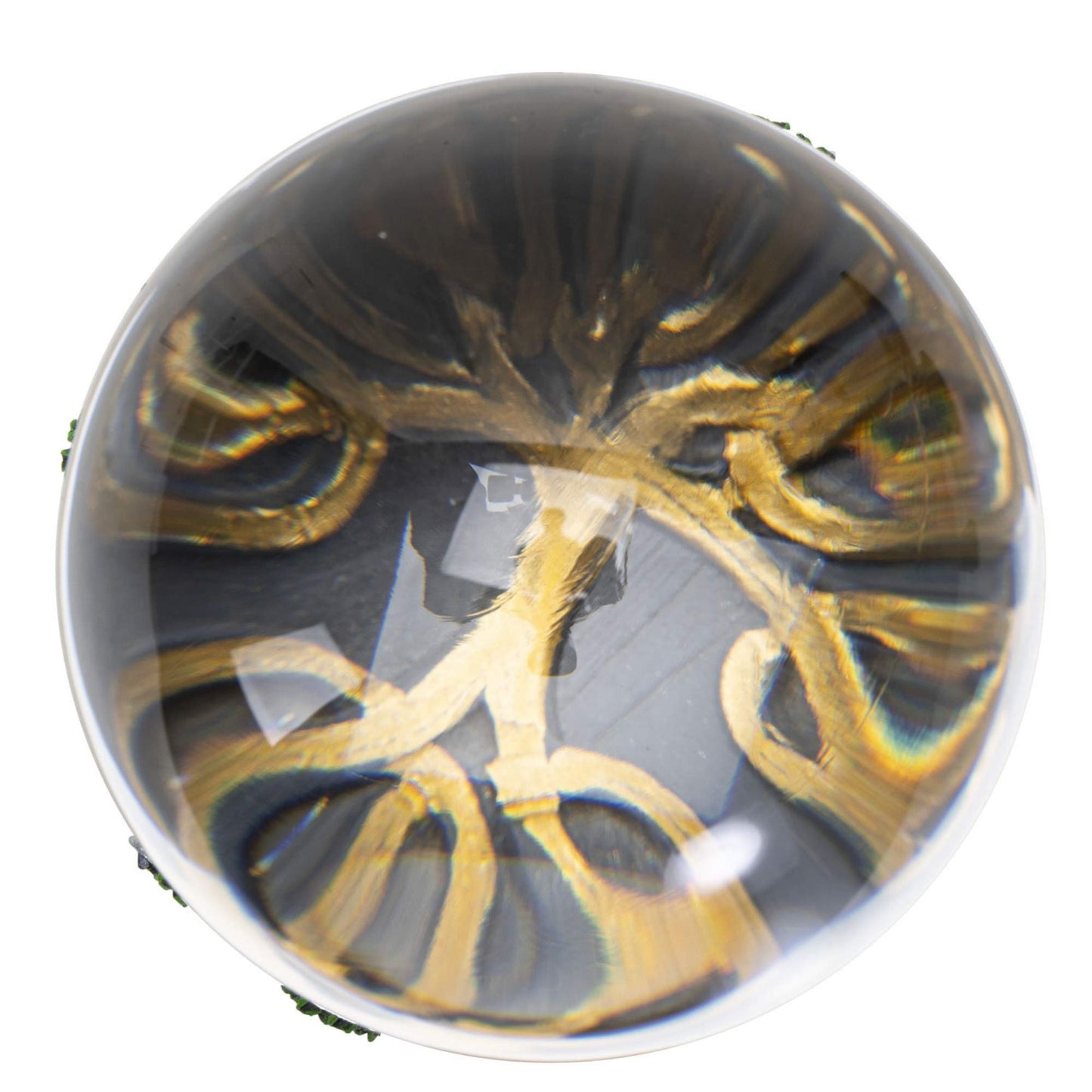 Pacific Trading Tree of Life Gazing Ball Outdoor Garden Decorations, Hand Painted Durable Mirror Globe Home Decor, 8.5 Inches