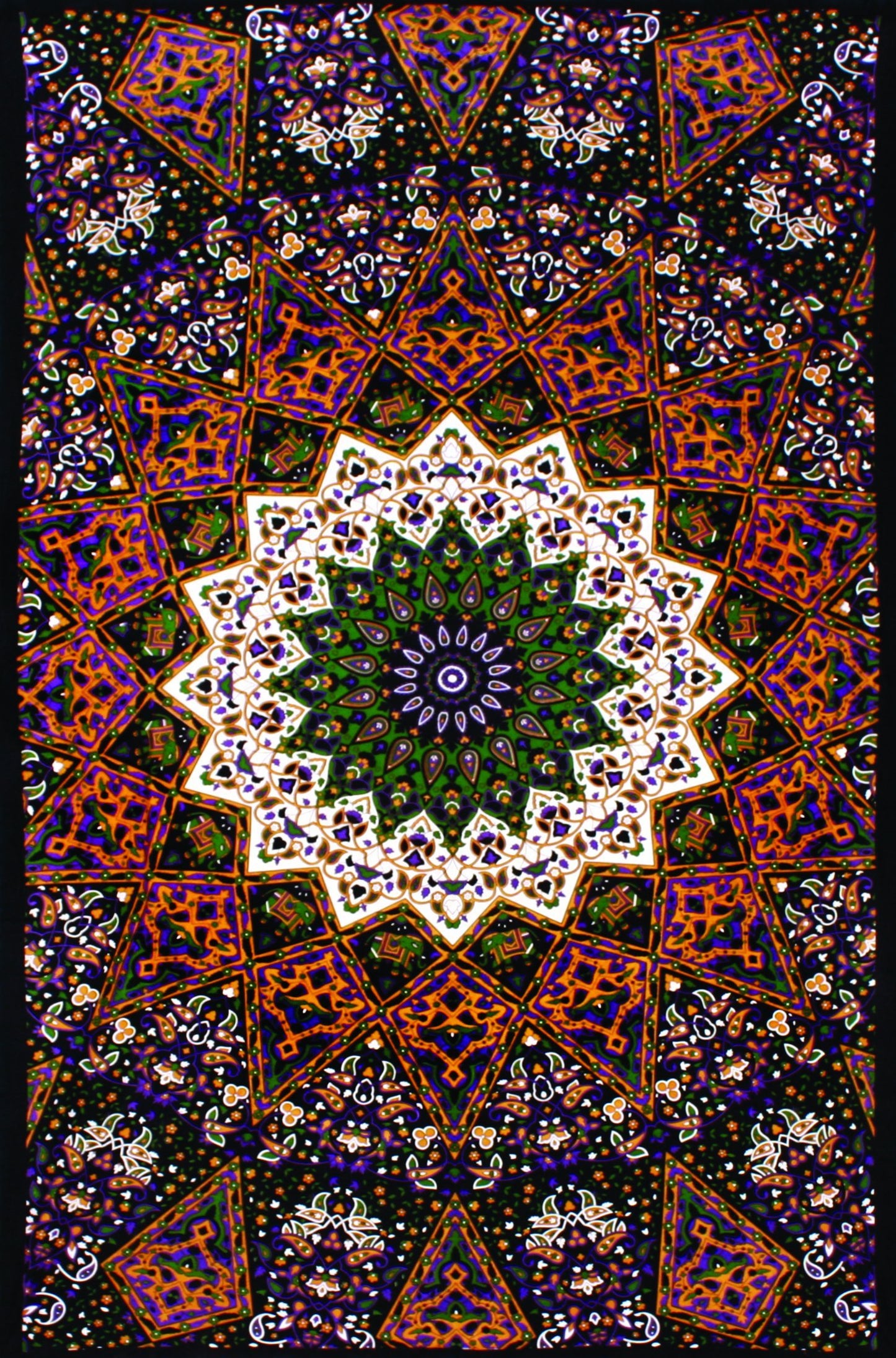 Sunshine Joy India Star Mandala Tapestry Tablecloth Beach Sheet 60x90 Inches