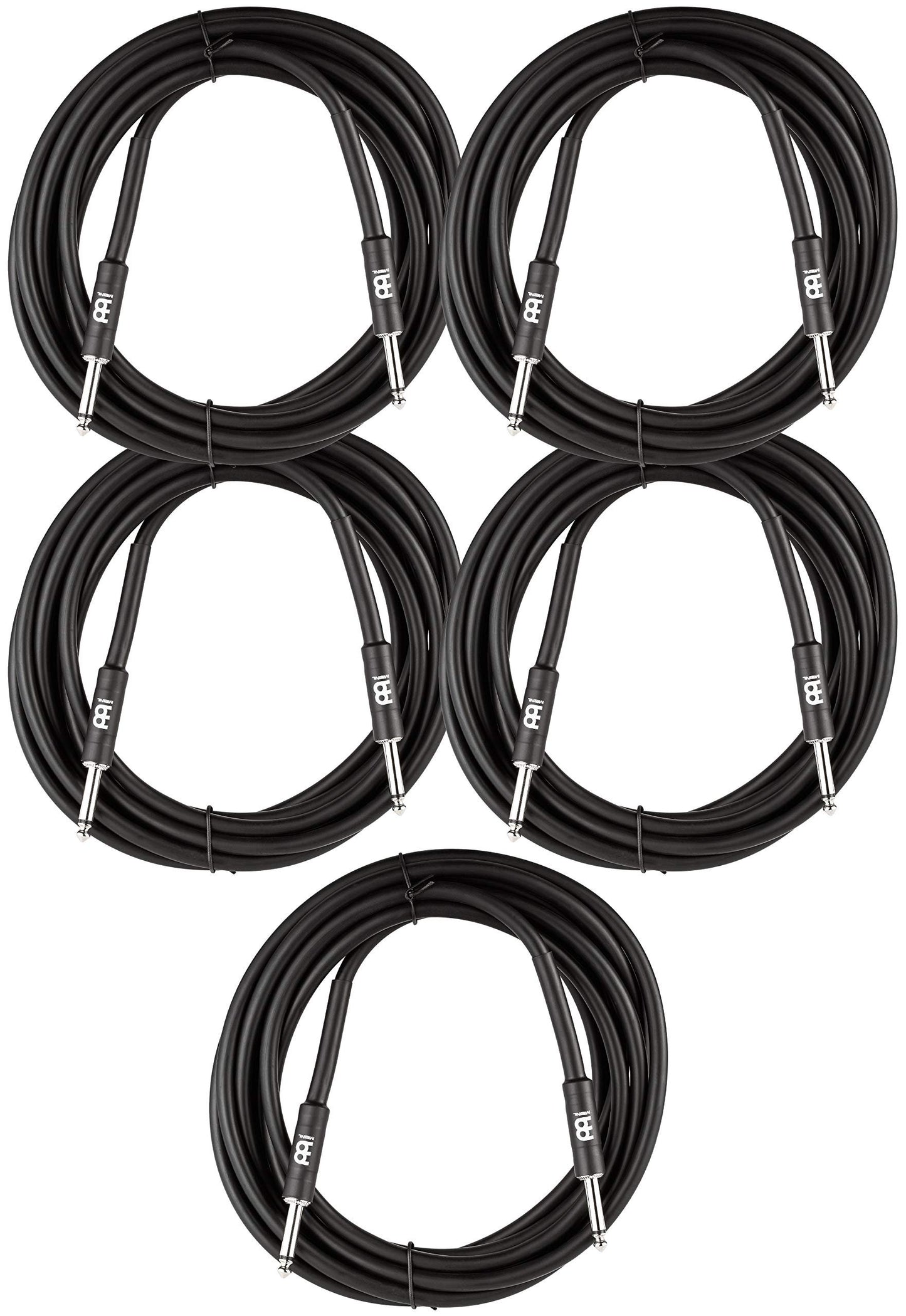 Meinl Percussion Cocktail Cajon Instrument Cable Set with Varying Lenghts — 8 mm with 1/4" Connectors — for PA Sound Systems or Amplifiers, 2-Year Warranty (MPICS1)
