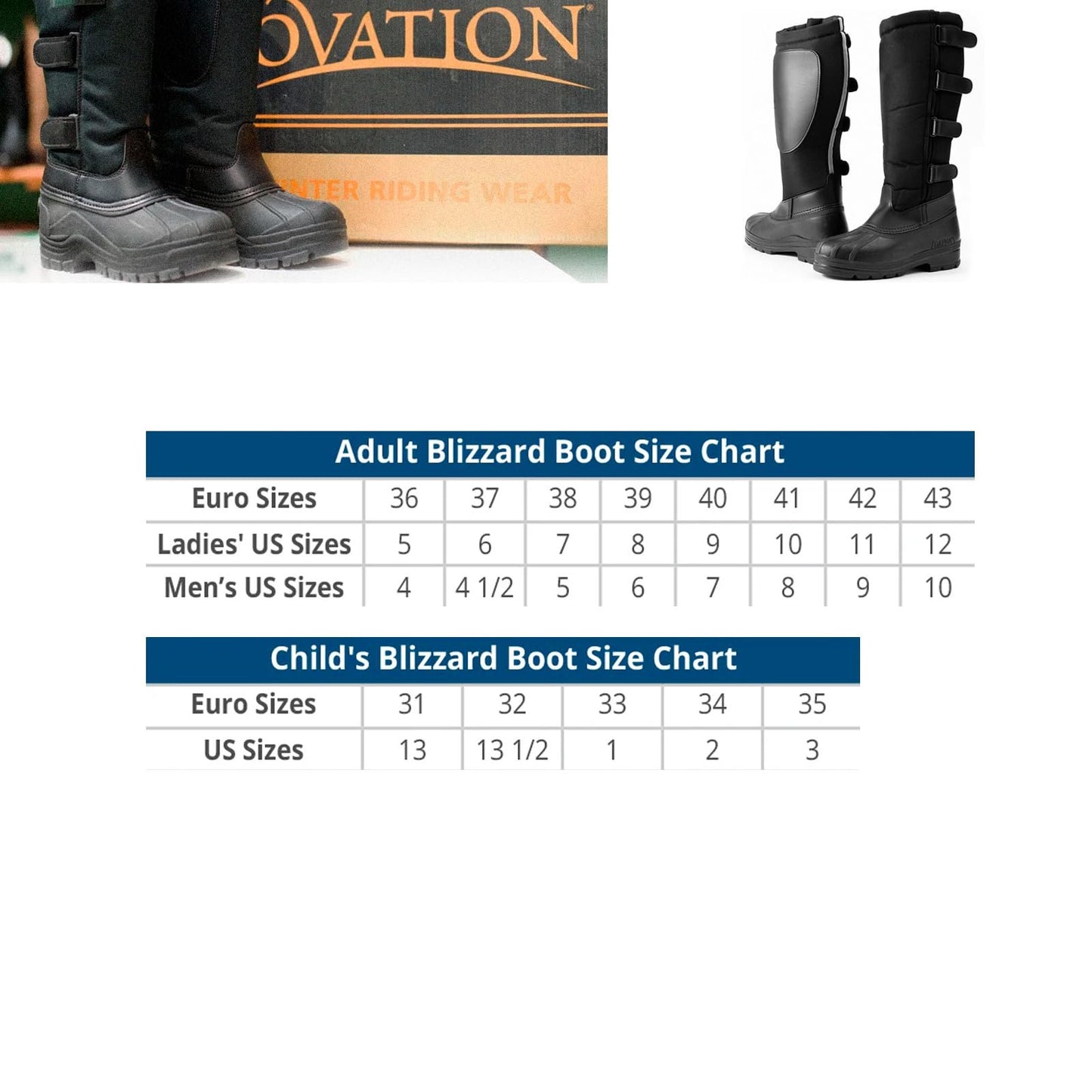 Ovation Women's Blizzard Durable Water-Repellent Fleece-Lined Canvas Equestrian Horse Riding Winter Boots
