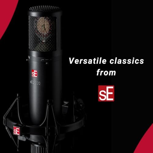 SE ELECTRONICS - 2300 Multi Pattern Large Diaphragm Condenser Mic with Shockmount and Filter