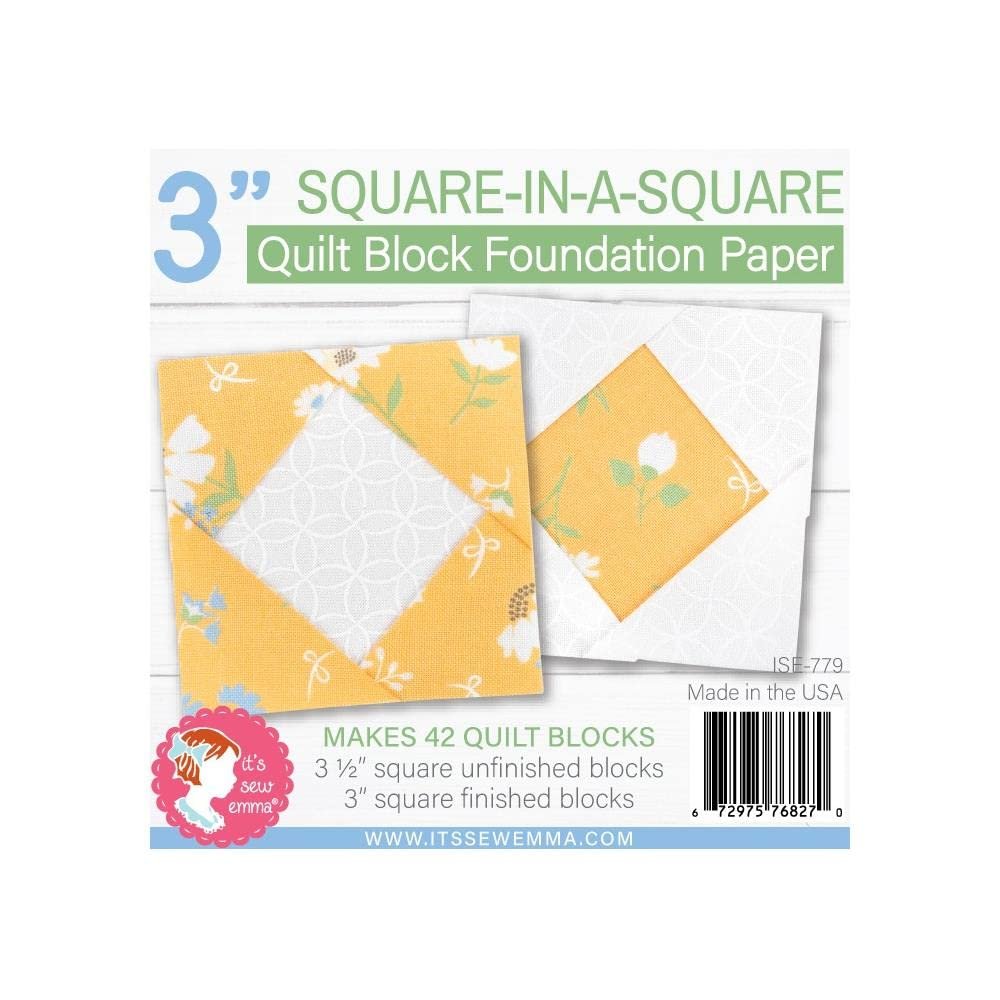 It's Sew Emma Square Block 3 Foundation Paper (ISE779)