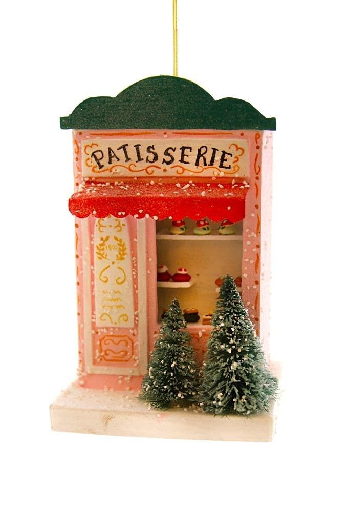 Cody Foster & Co Pink French Patisserie Bake Shop 3 Christmas Village Ornament Multi