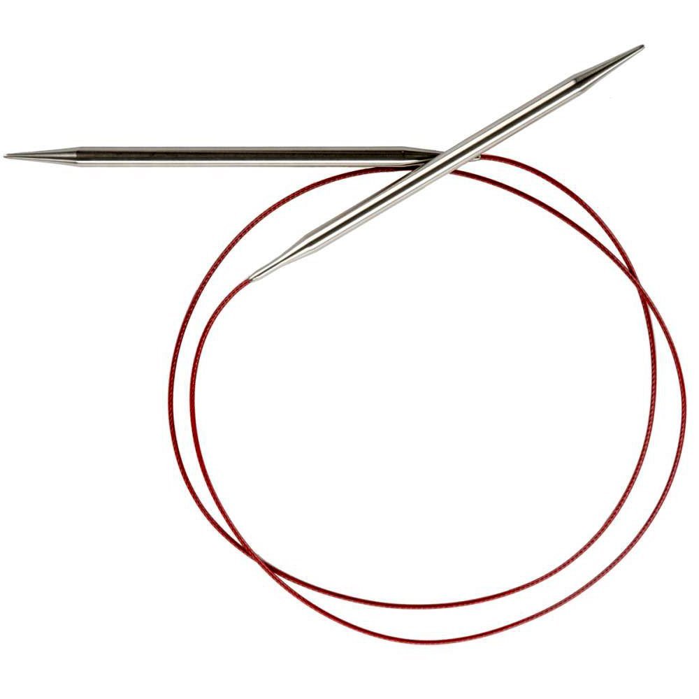 ChiaoGoo Red Lace Circular 40 inch (102cm) Stainless Steel Knitting Needle Size US 10.75 (7mm) 7040-10.75