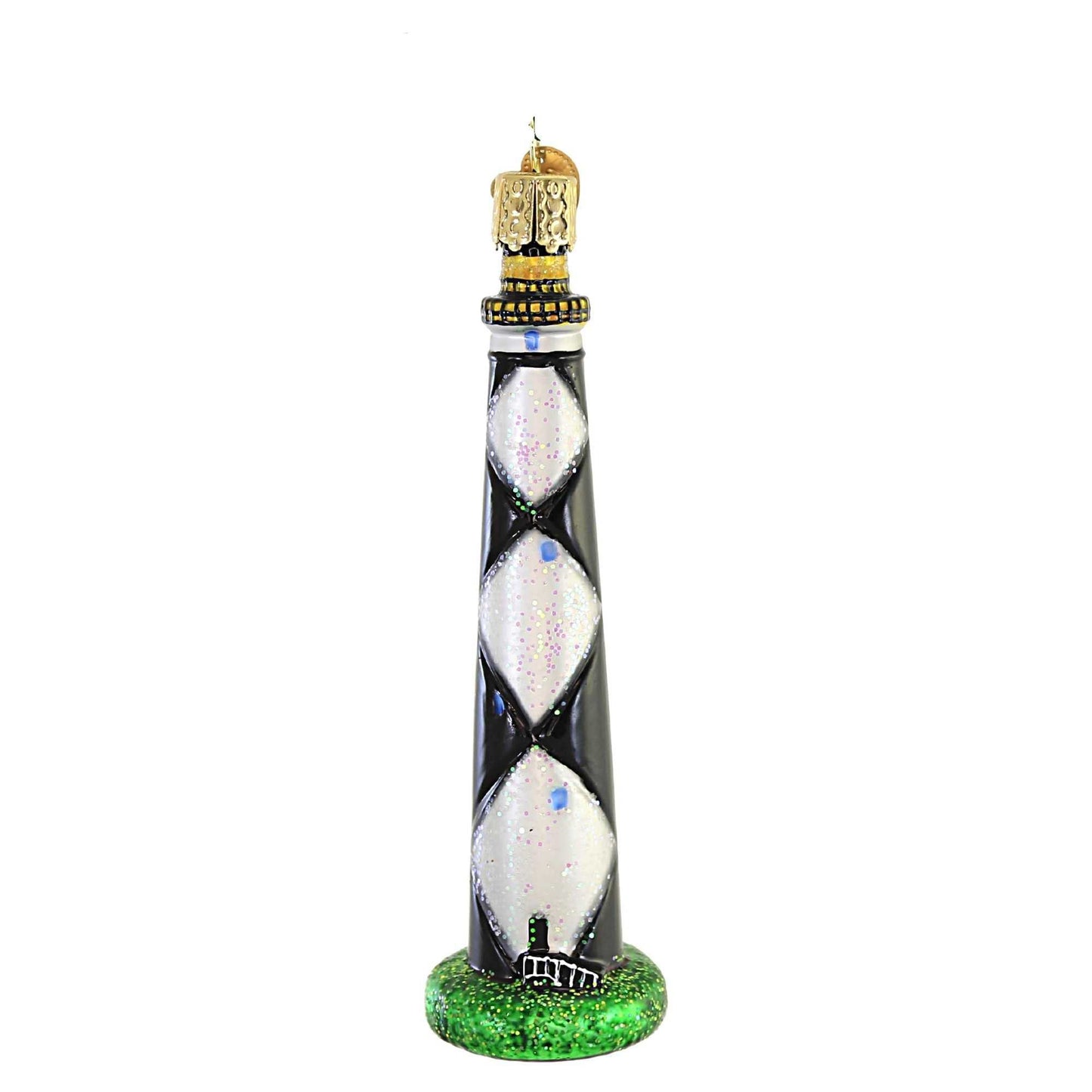 Old World Christmas Cape Lookout Lighthouse Glass Blown Ornament for Christmas Tree