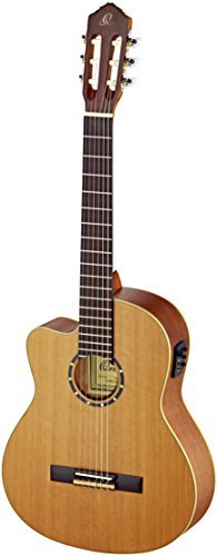 Ortega Guitars 6 String Family Series Pro Solid Top Acoustic-Electric Nylon Classical Guitar w/Bag, Left-Handed (RCE131L)