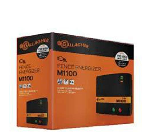 Gallagher M1100 Electric Fence Charger - Powers Up to 110 Miles / 650 Acres of Clean Fence - 11.0 Joules, 110 Volt AC Energizer, Added Power Reserve - Unbeatable Reliability - Easy Installation