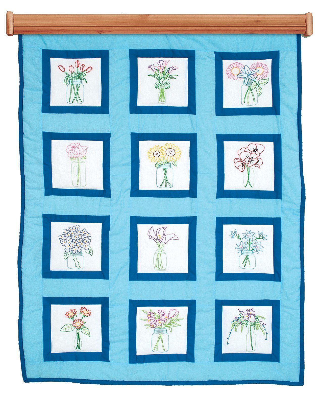 Jack Dempsey Antique Jars Quilt Blocks, 9"