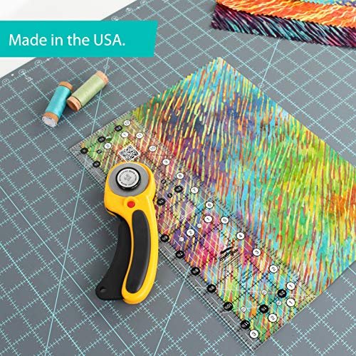 Creative Grids Quilt Ruler 3-1/2in x 12-1/2in Rectangle – CGR312 – Made in USA, Non-Slip Grip Acrylic Quilting, Sewing, Crafting, Patchwork Ruler for Measuring & Cutting Fabric