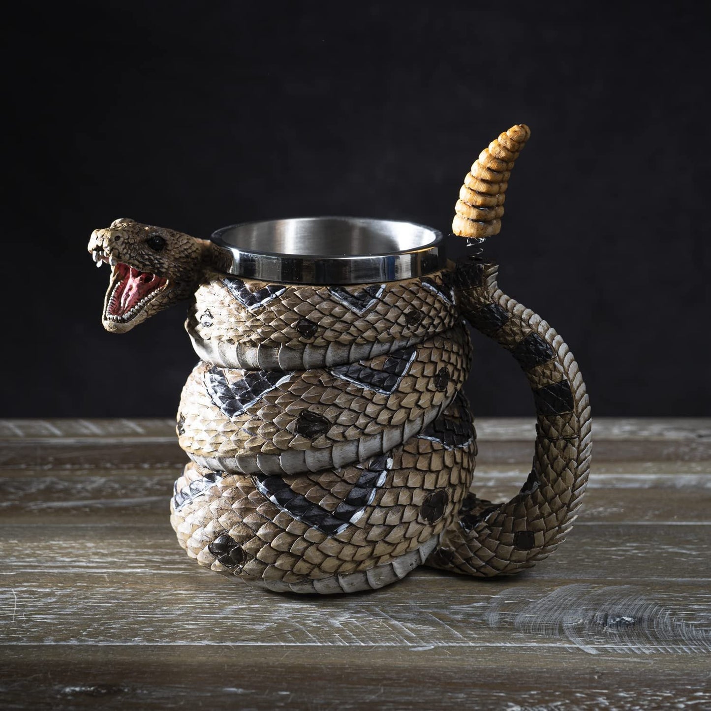 SUMMIT COLLECTION Rattlesnake Coffee Mug Cup 16 fl oz Diamondback Rattler Beer Tankard