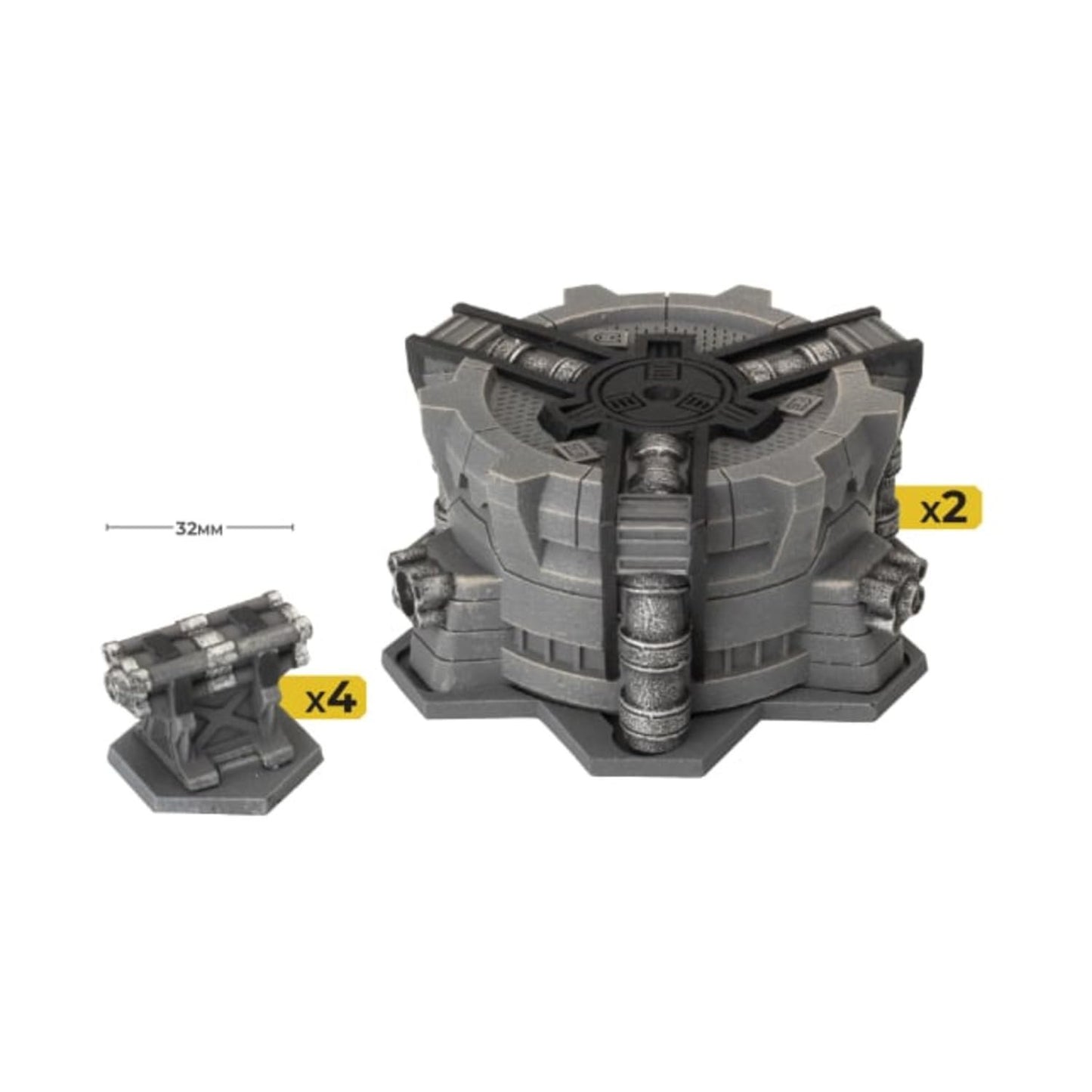 Hextech: Industrial Fluidworks - Large Storage Tanks (Battlefield in a Box, Pre-Painted Table Top Terrain)