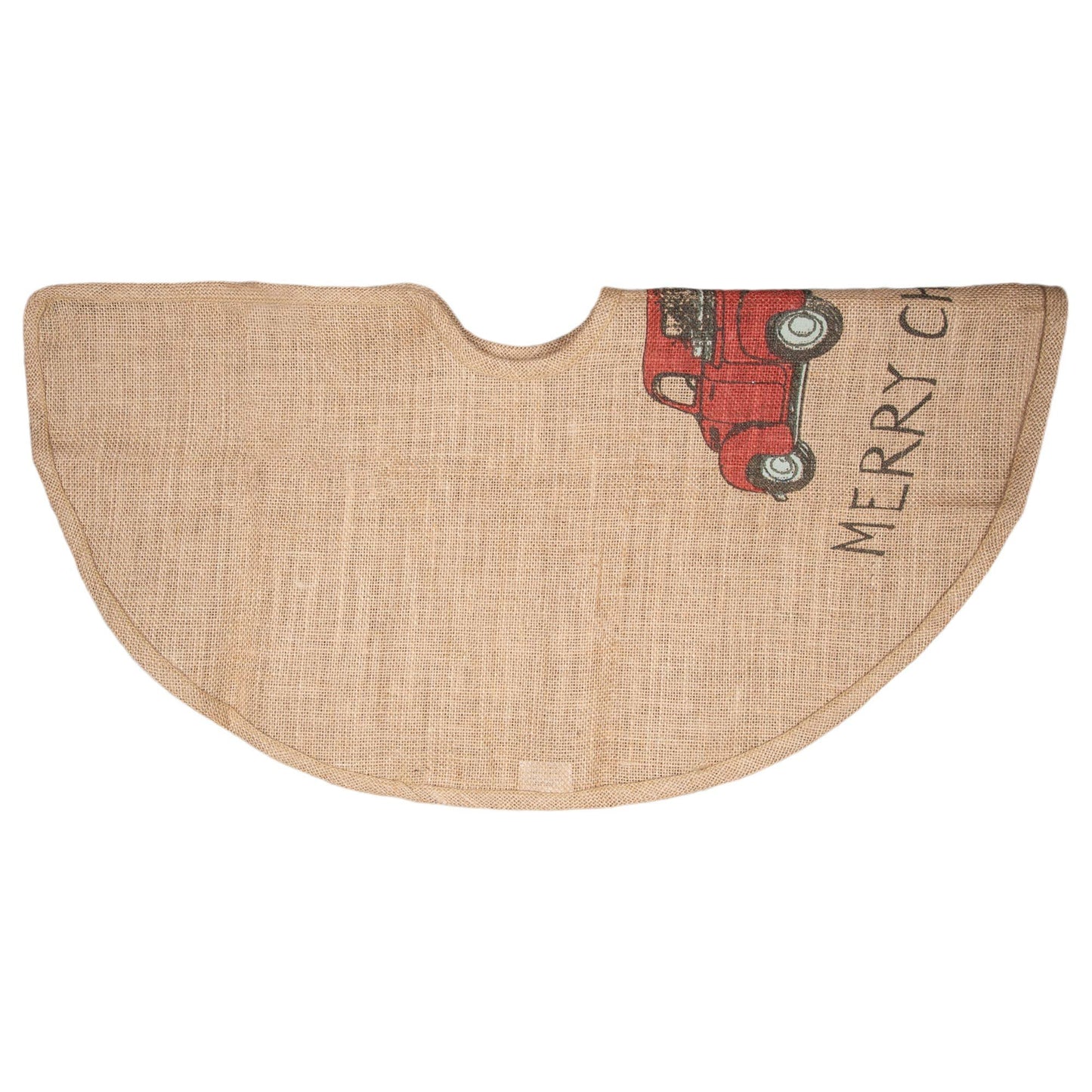 The Country House Collection Red Truck 24" Burlap Tree Skirt