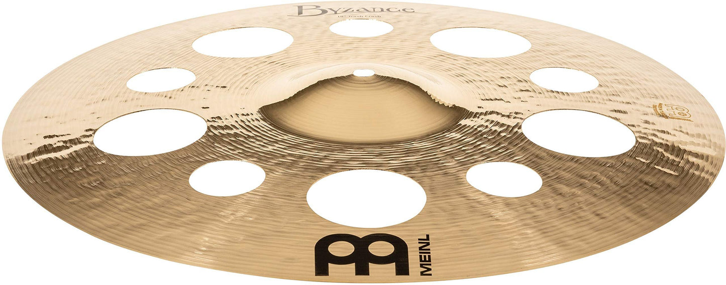 Meinl Cymbals Byzance 18" Brilliant Trash Crash — Made in Turkey — Hand Hammered B20 Bronze, 2-Year Warranty (B18TRC-B)