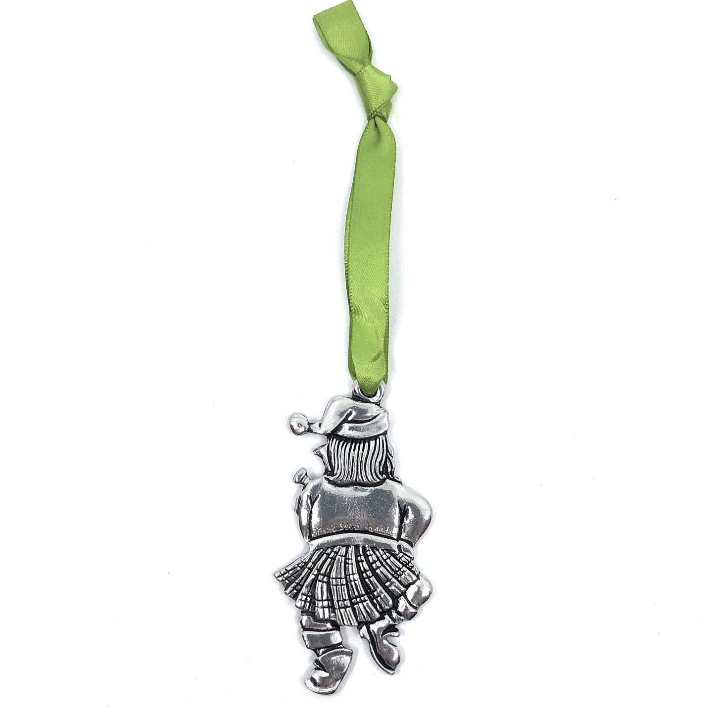 Handmade Santa Bagpipes in Kilt Clan Scottish Music Christmas Pewter Ornament