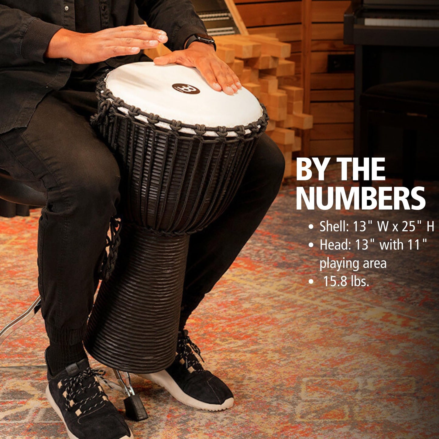 Carved Mahogany Djembe