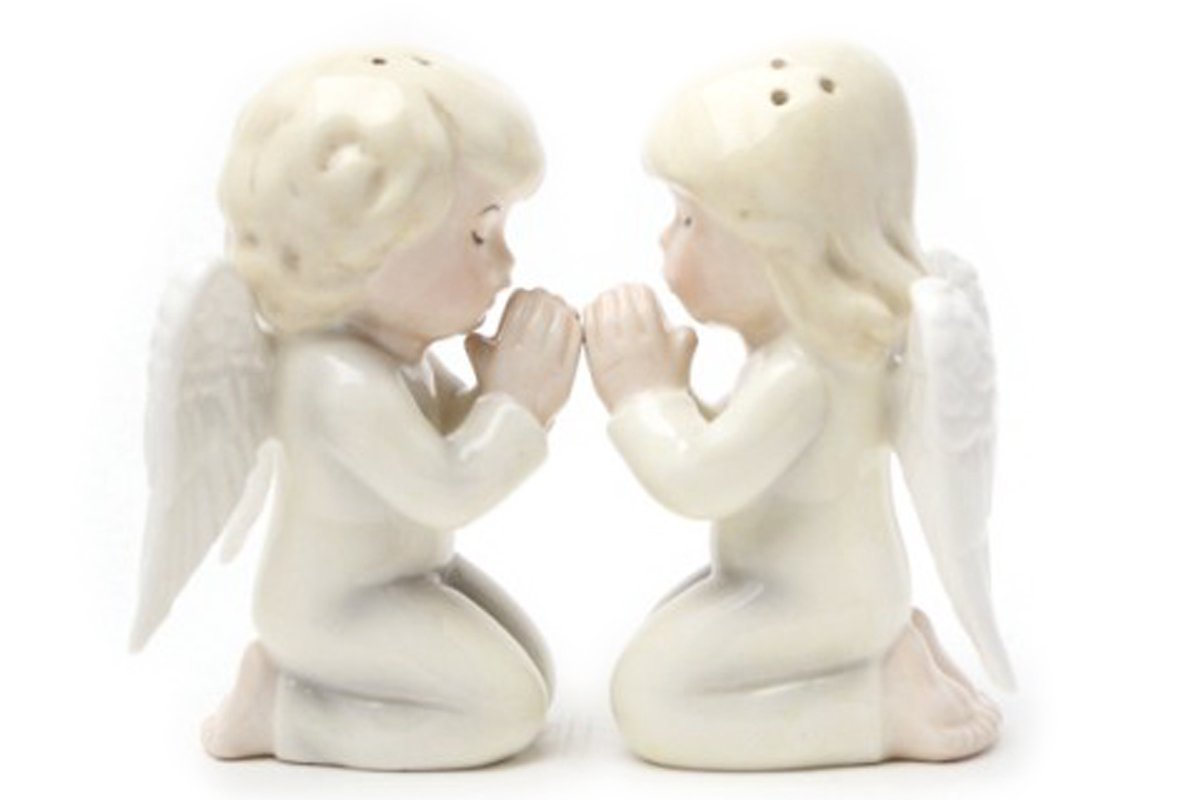 Pacific Trading Angels Kneeling Magnetic Salt & Pepper Shakers